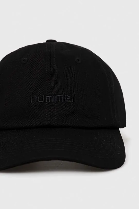 Pamučna kapa sa šiltom Hummel crna