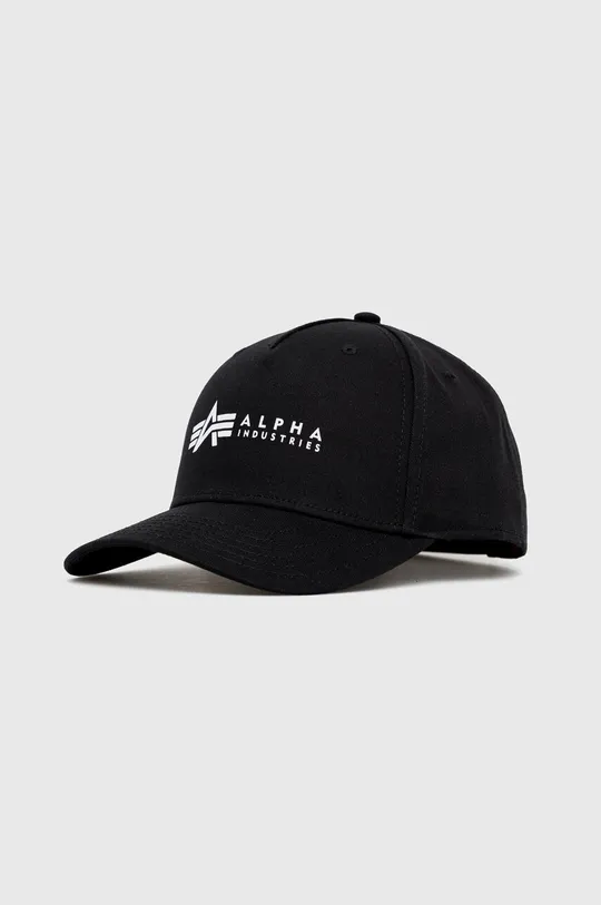 czarny Alpha Industries czapka bawełniana Unisex