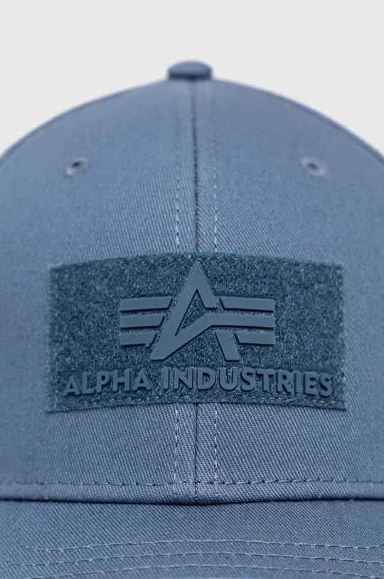 Хлопковая кепка Alpha Industries голубой