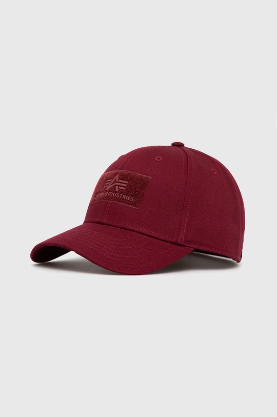 maroon Alpha Industries cotton beanie Unisex