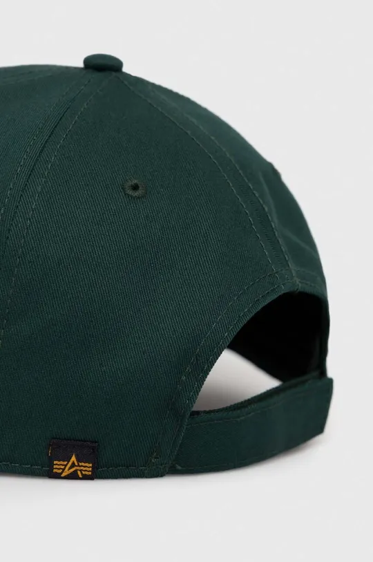 Бавовняна кепка Alpha Industries зелений