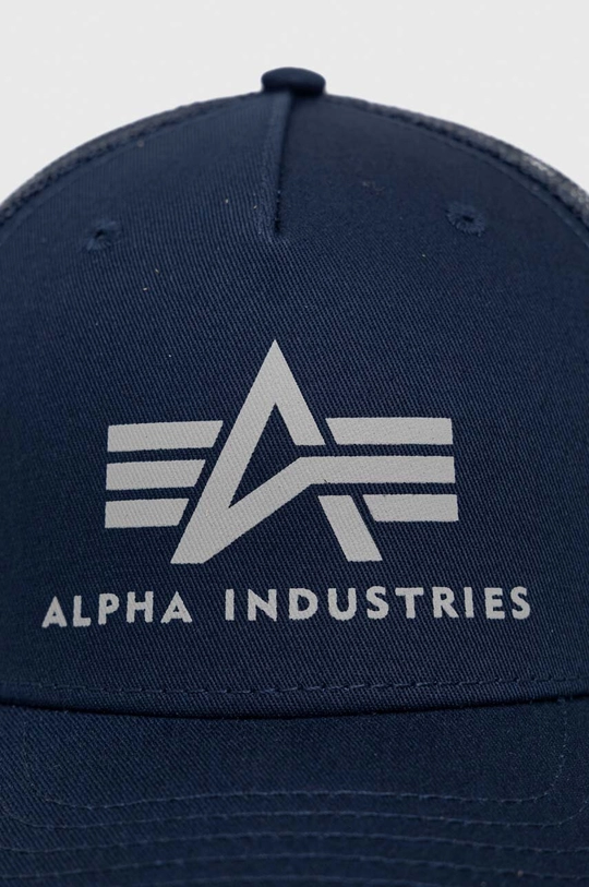 Хлопковая кепка Alpha Industries тёмно-синий