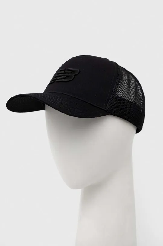 czarny New Balance czapka z daszkiem LAH01001BKK LAH01001BKK Unisex