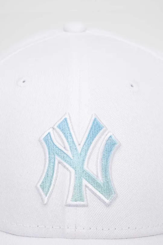 Βαμβακερό καπέλο του μπέιζμπολ New Era λευκό