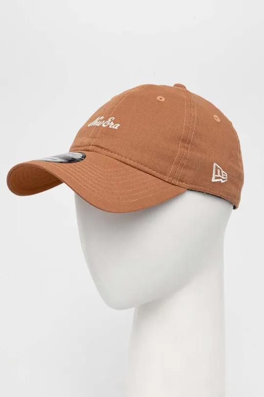 καφέ Λινό καπέλο του μπέιζμπολ New Era Unisex