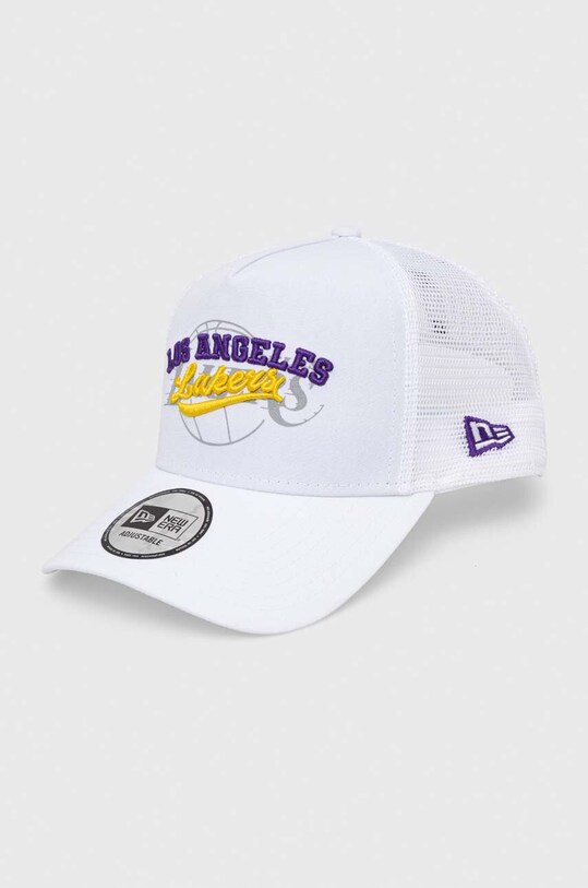 Кепка New Era колір білий з аплікацією LOS ANGELES LAKERS | ANSWEAR.ua