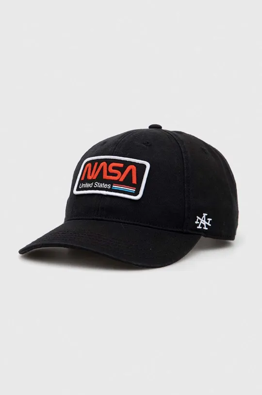 μαύρο Βαμβακερό καπέλο του μπέιζμπολ American Needle NASA Unisex