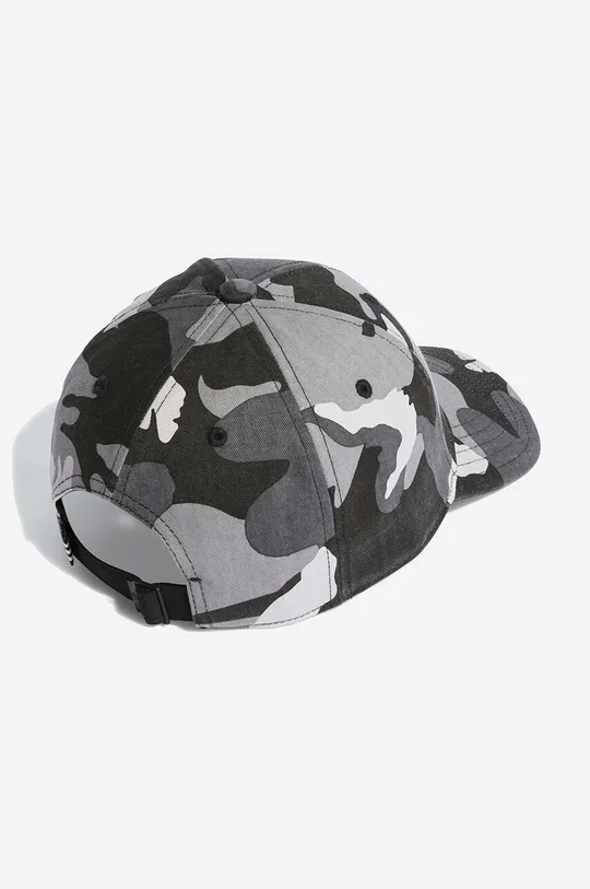 Хлопковая кепка adidas Originals Camo Baseball Cap серый
