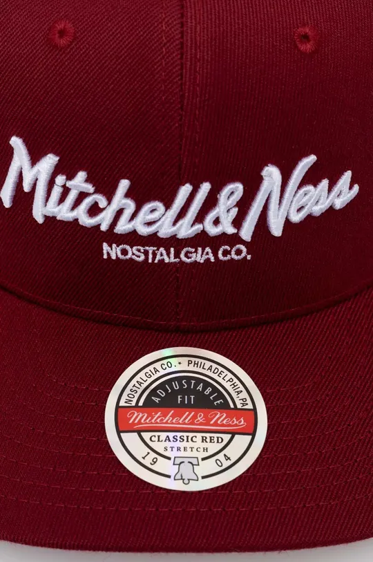 Kapa sa šiltom s dodatkom vune Mitchell&Ness bordo