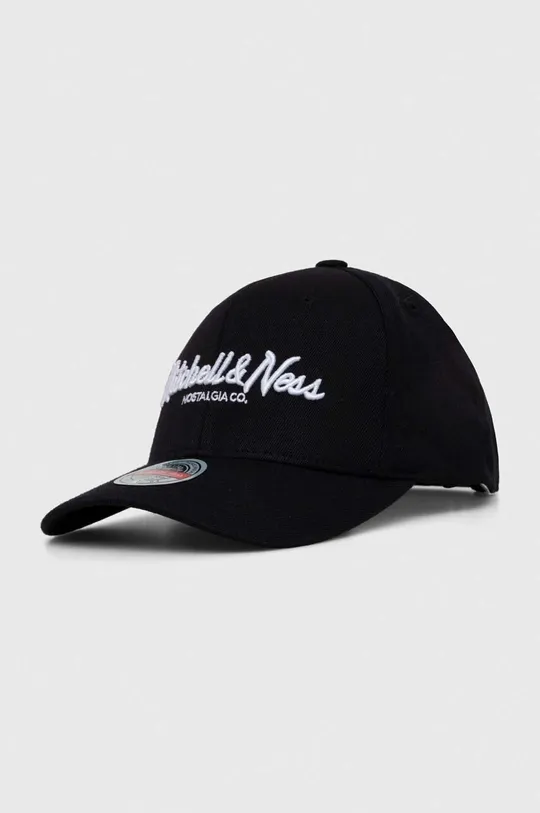 czarny Mitchell&Ness czapka z daszkiem z domieszką wełny Unisex