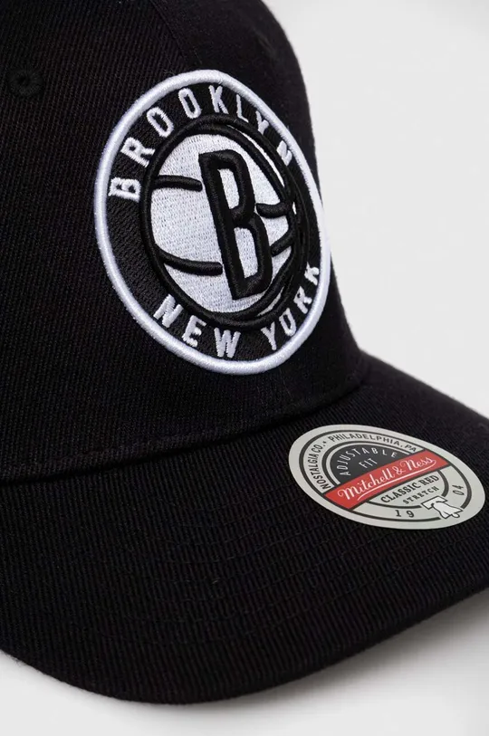 Mitchell&Ness czapka z daszkiem z domieszką wełny Brooklyn Nets czarny