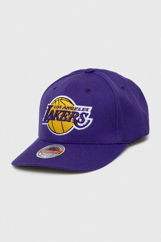 fioletowy Mitchell&Ness czapka z daszkiem z domieszką wełny Los Angeles Lakers Unisex