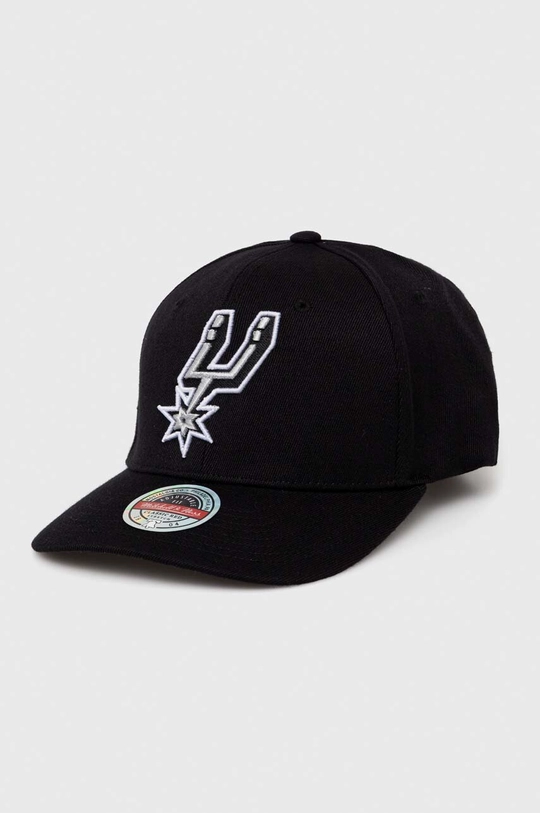 μαύρο Καπάκι με μείγμα μαλλί Mitchell&Ness San Antonio Spurs Unisex