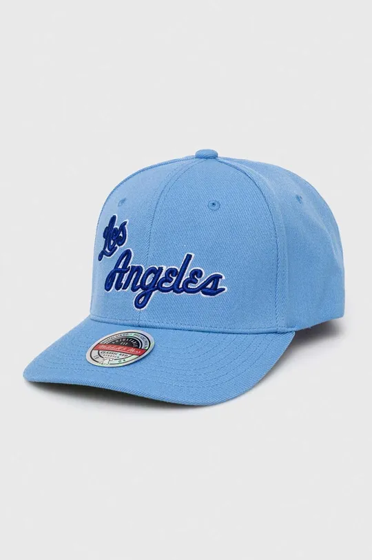 niebieski Mitchell&Ness czapka z daszkiem z domieszką wełny Los Angeles Lakers Unisex