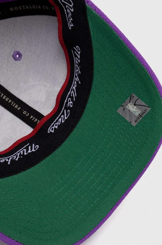 fioletowy Mitchell&Ness czapka z daszkiem z domieszką wełny Toronto Raptors