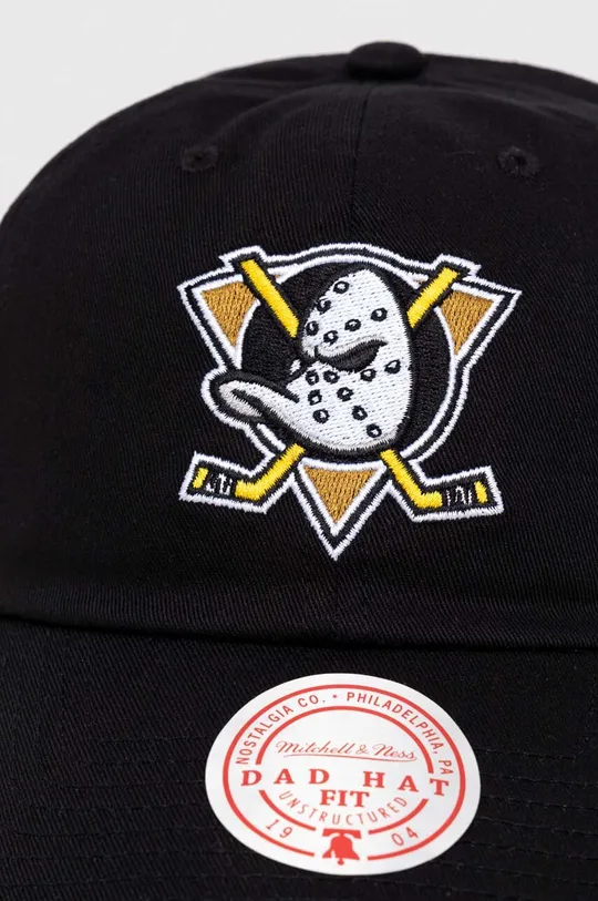 Βαμβακερό καπέλο του μπέιζμπολ Mitchell&Ness Anaheim Ducks μαύρο