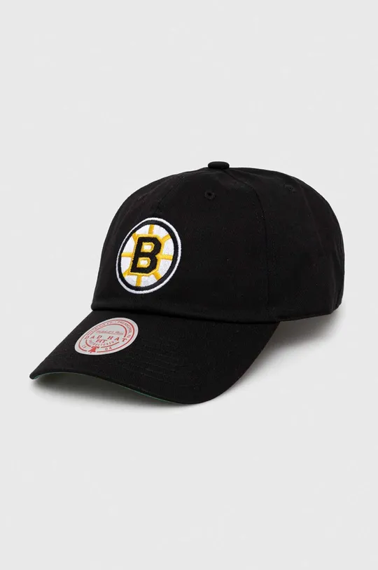 μαύρο Βαμβακερό καπέλο του μπέιζμπολ Mitchell&Ness Boston Briuns Unisex