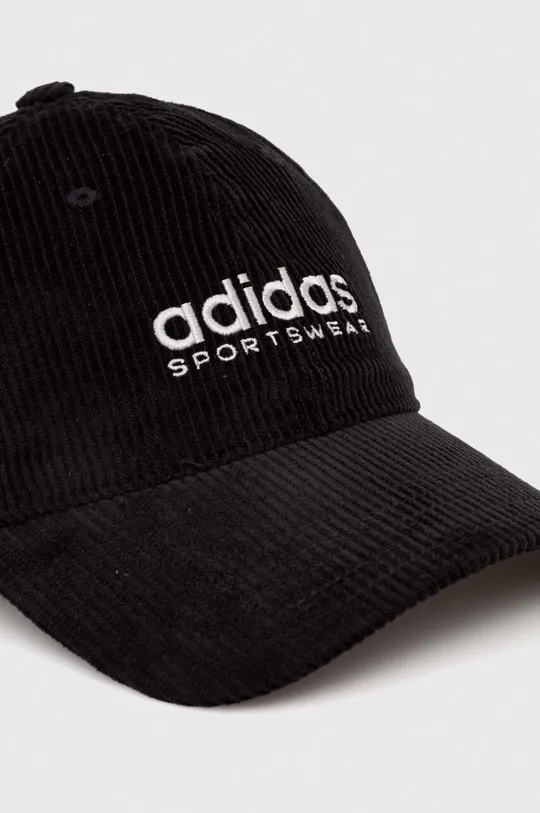 Κοτλέ καπέλο μπέιζμπολ adidas Performance μαύρο