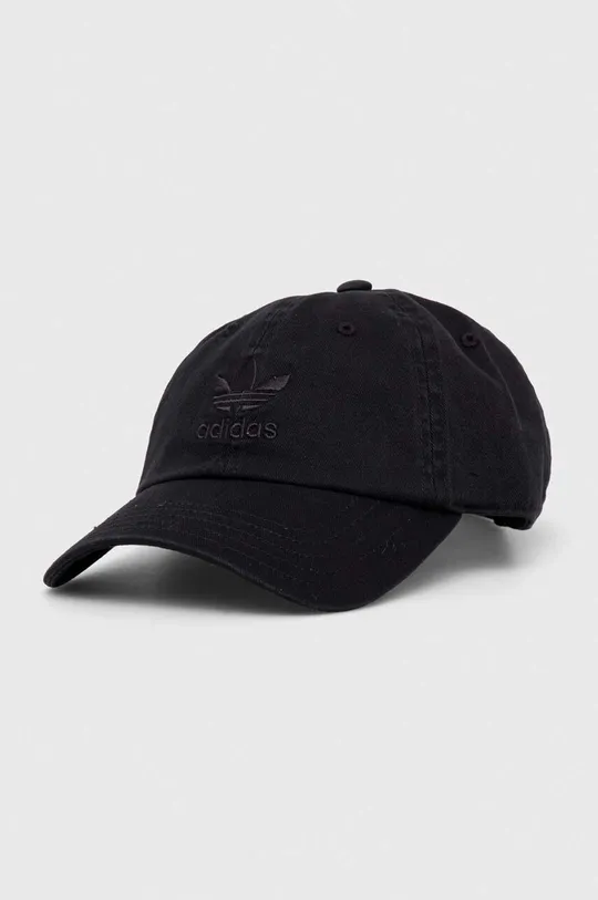 czarny adidas Originals czapka z daszkiem bawełniana Unisex