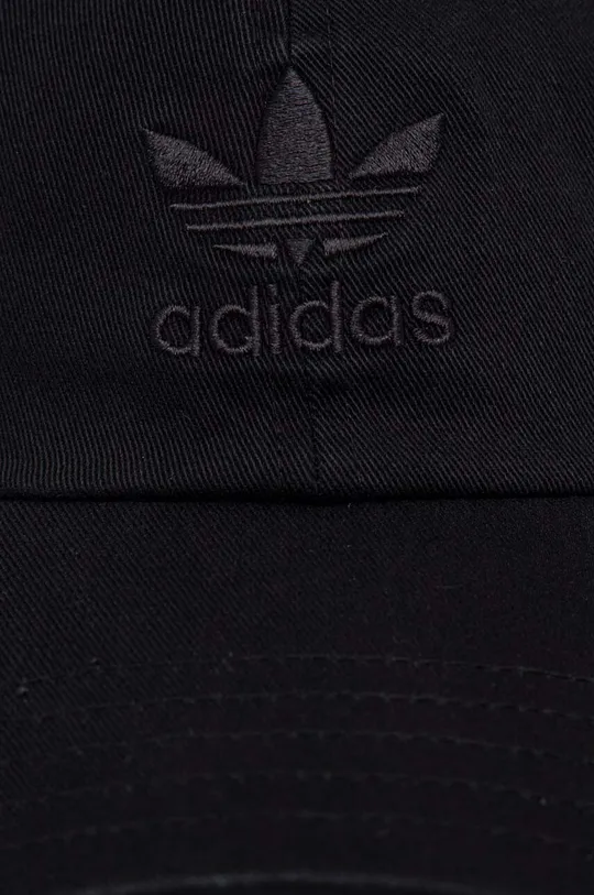 Βαμβακερό καπέλο του μπέιζμπολ adidas Originals μαύρο