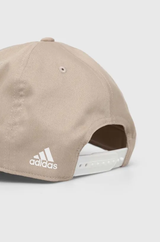 Βαμβακερό καπέλο του μπέιζμπολ adidas Performance μπεζ