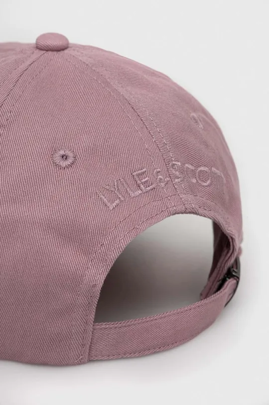 Βαμβακερό καπέλο του μπέιζμπολ Lyle & Scott ροζ