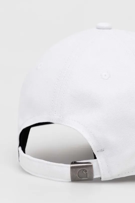 Βαμβακερό καπέλο του μπέιζμπολ Carhartt WIP Canvas Script λευκό