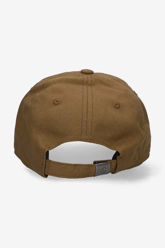 brązowy Carhartt WIP czapka z daszkiem bawełniana Canvas Script