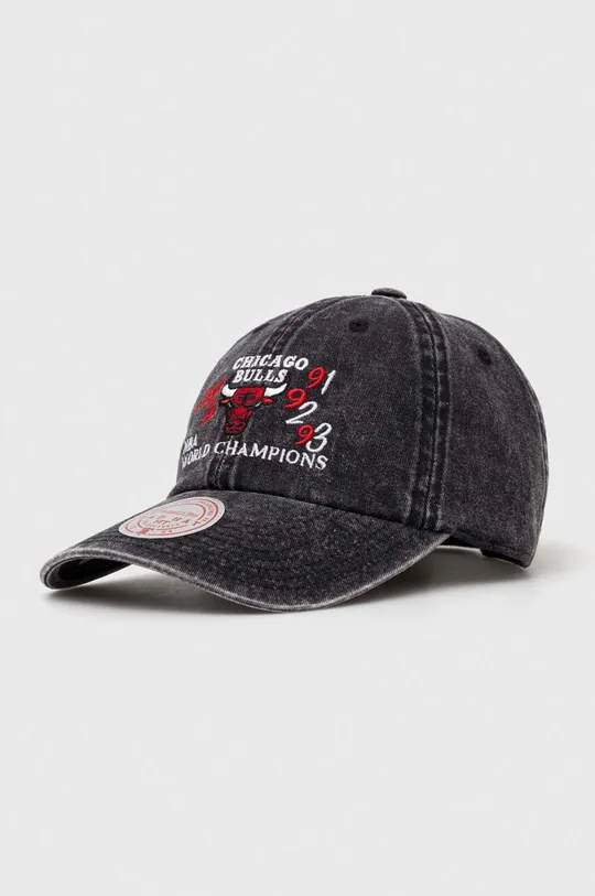 μαύρο Βαμβακερό καπέλο του μπέιζμπολ Mitchell&Ness Chicago Bulls Unisex