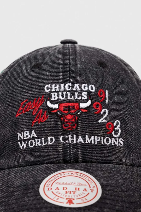 Βαμβακερό καπέλο του μπέιζμπολ Mitchell&Ness Chicago Bulls μαύρο