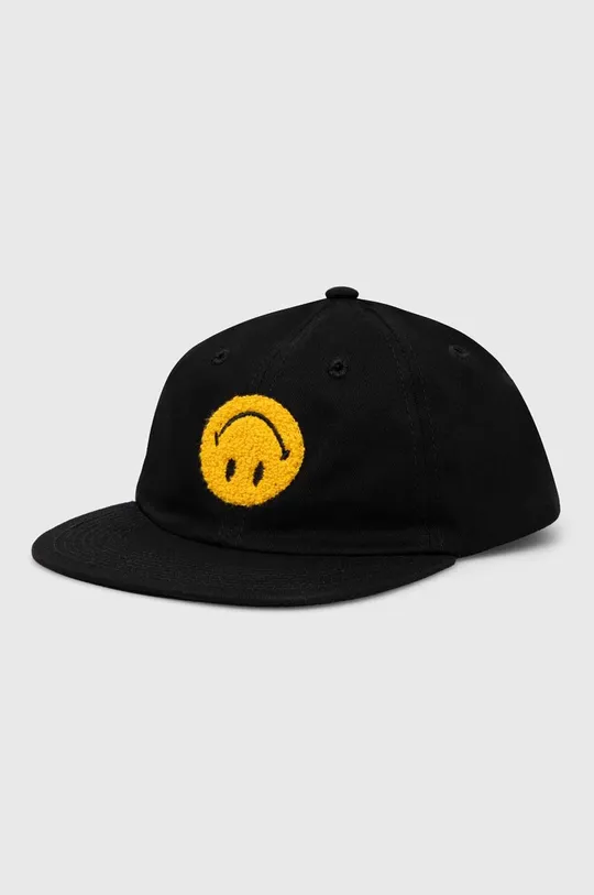 czarny Market czapka z daszkiem bawełniana x Smiley Unisex