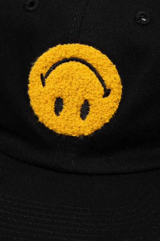 Pamučna kapa sa šiltom Market x Smiley crna