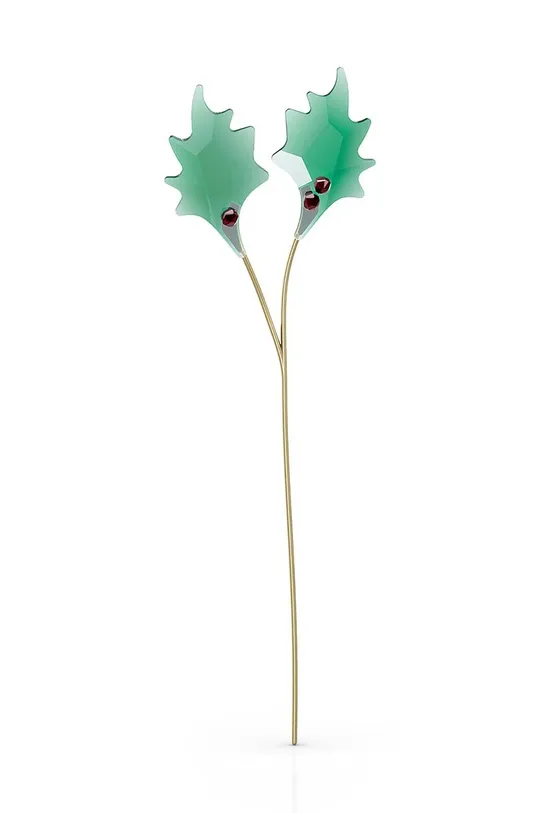 πράσινο Διακοσμητικό λουλούδι από κρύσταλλα Swarovski Garden Tales Holly Leaves Unisex