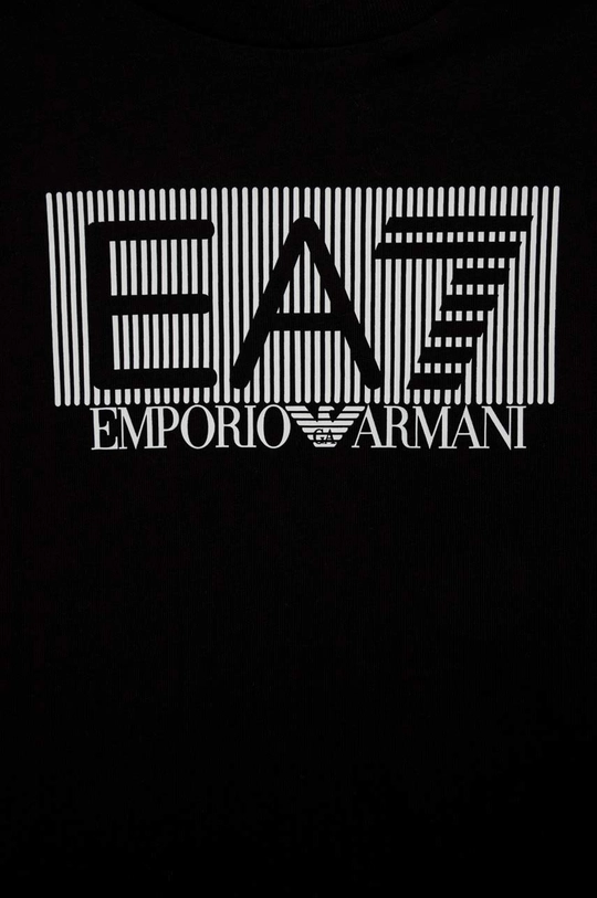 μαύρο Παιδικό βαμβακερό σετ EA7 Emporio Armani