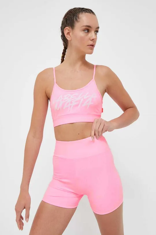 rózsaszín LaBellaMafia edzős top és rövidnadrág Női