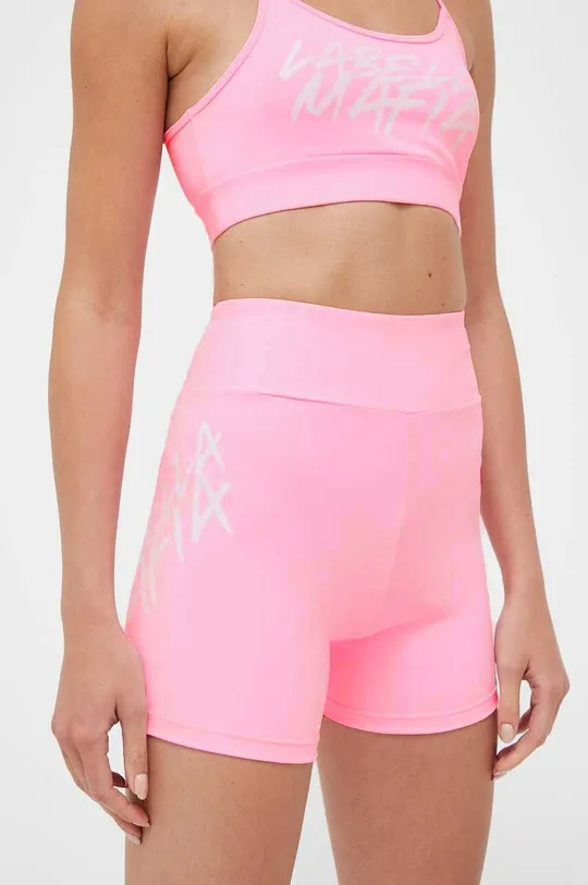 rózsaszín LaBellaMafia edzős top és rövidnadrág