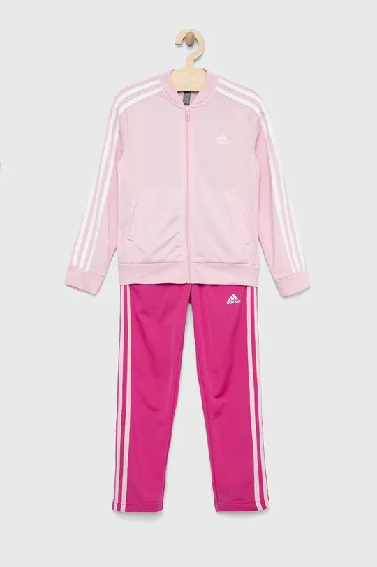 roza Otroška trenirka adidas G 3S Dekliški