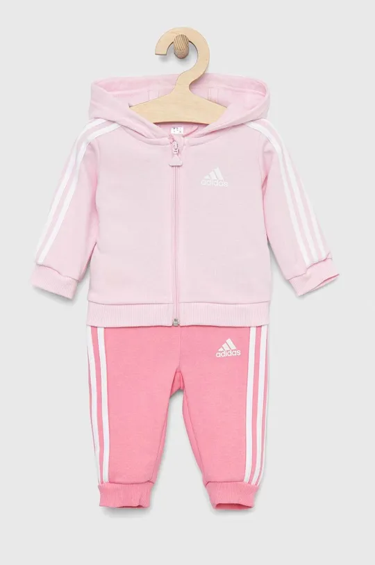 różowy adidas dres dziecięcy I 3S FZ FL JOG Dziewczęcy