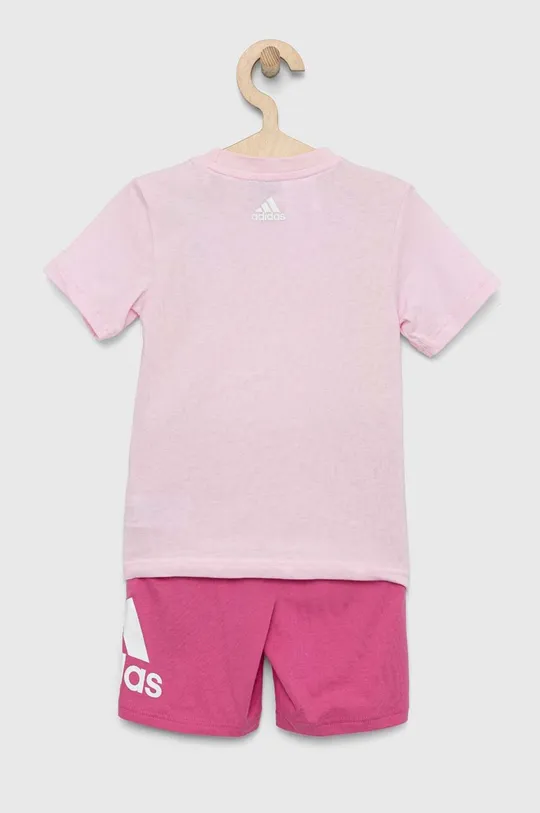 Παιδικό βαμβακερό σετ adidas LK BL CO T ροζ