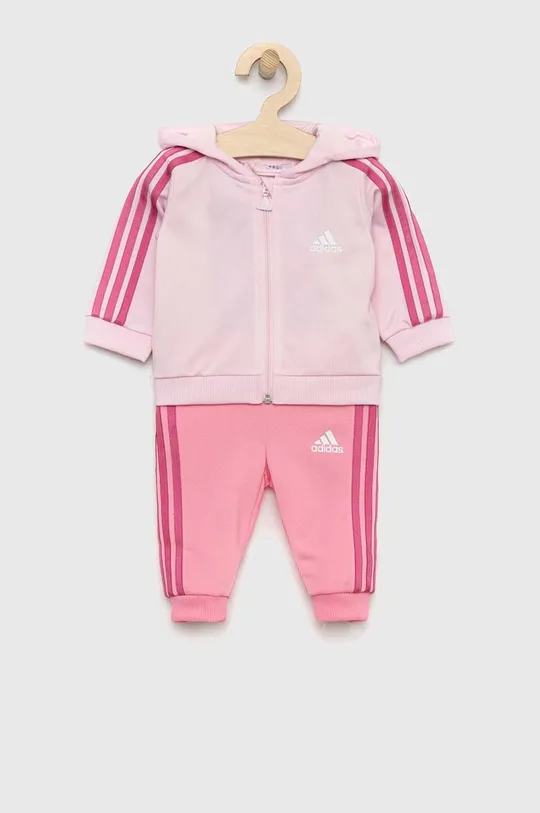 różowy adidas dres dziecięcy I 3S SHINY Dziewczęcy