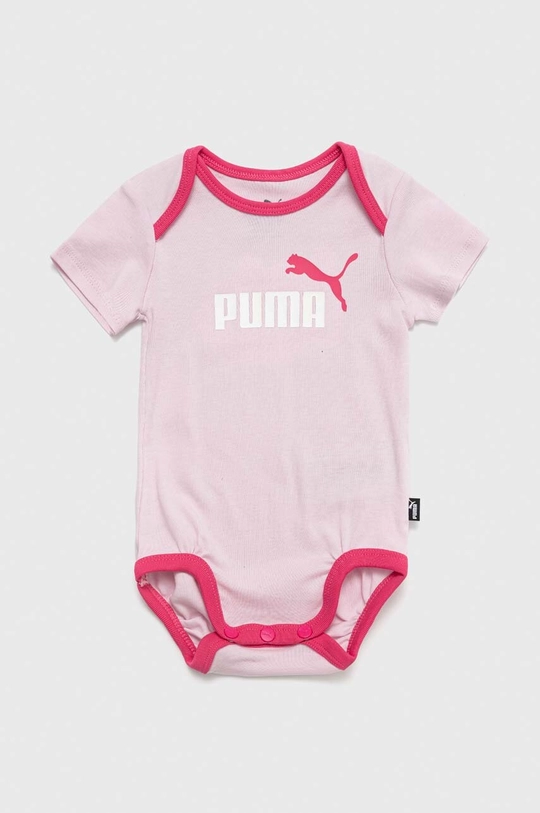 Otroški bombažni komplet Puma Minicats Bow Newborn Set roza