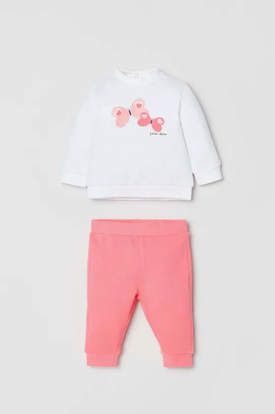 růžová Bavlněná tepláková souprava pro miminka OVS Dívčí
