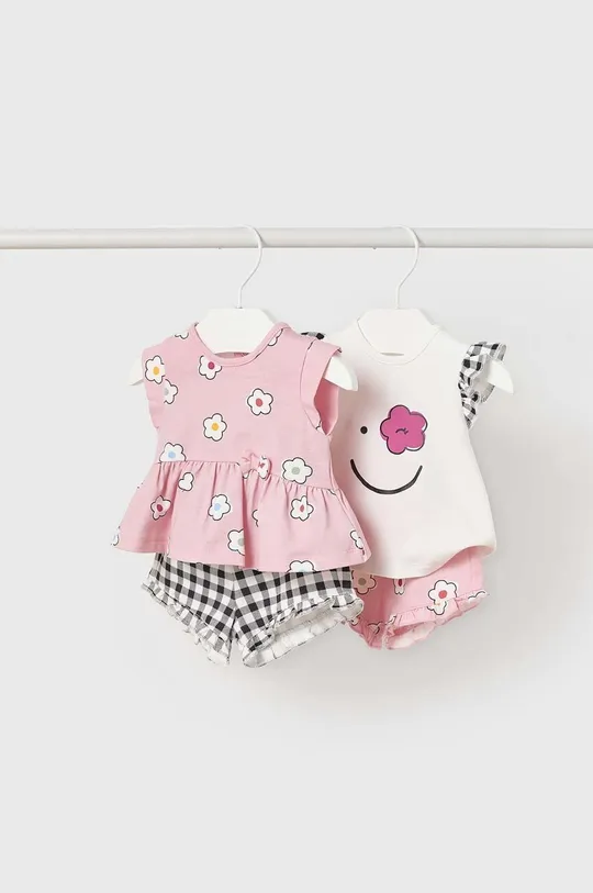 różowy Mayoral Newborn komplet niemowlęcy 2-pack Dziewczęcy