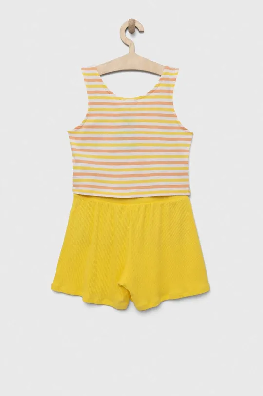 Detská bavlnená súprava United Colors of Benetton žltá