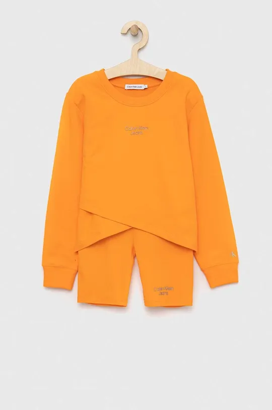 Calvin Klein Jeans komplet dziecięcy z elastanem pomarańczowy IG0IG01929.PPYX