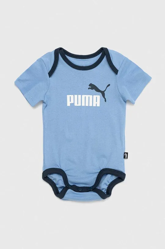 Дитячий бавовняний комплект Puma Minicats Beanie Newborn Set блакитний