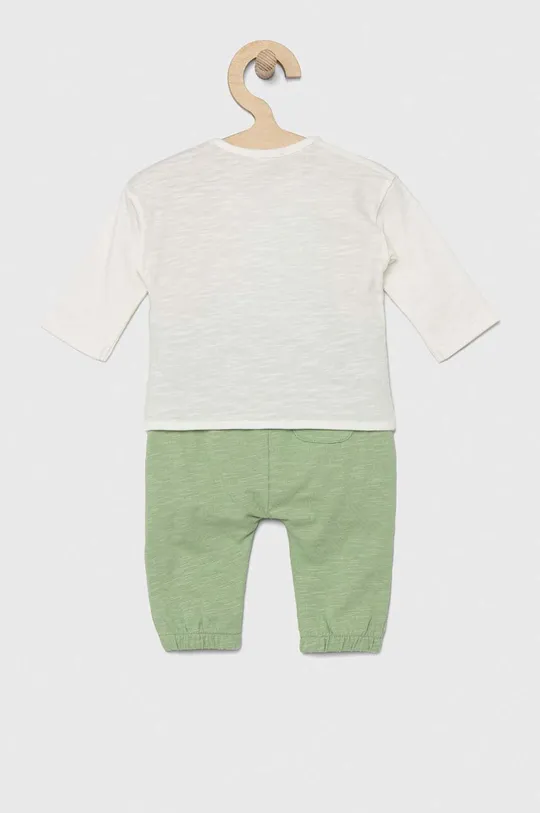United Colors of Benetton komplet bawełniany niemowlęcy zielony