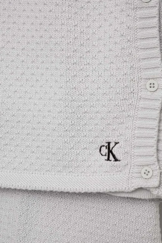 szary Calvin Klein Jeans komplet bawełniany niemowlęcy
