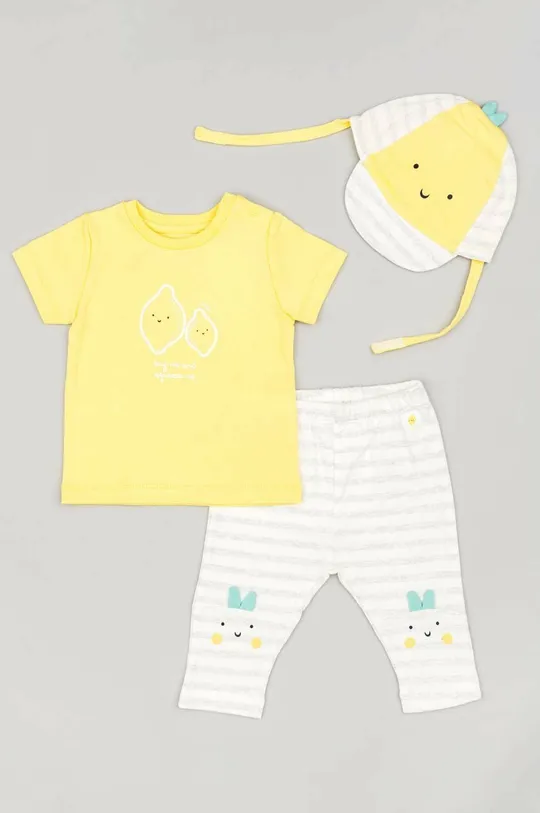 żółty zippy komplet bawełniany niemowlęcy Dziecięcy