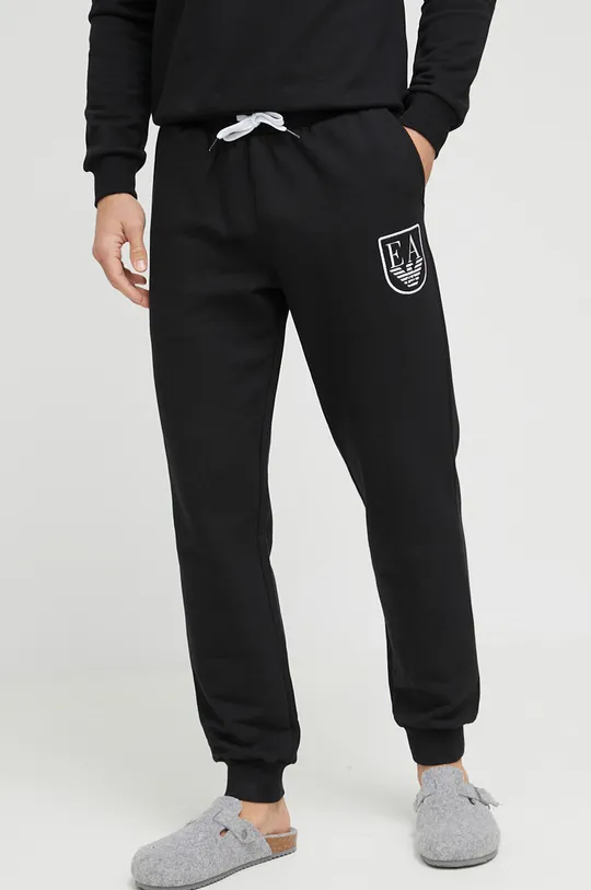 črna Bombažna športna obleka Emporio Armani Underwear